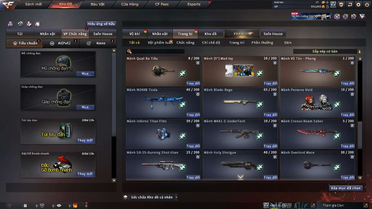 shop acc cf uy tin gia re